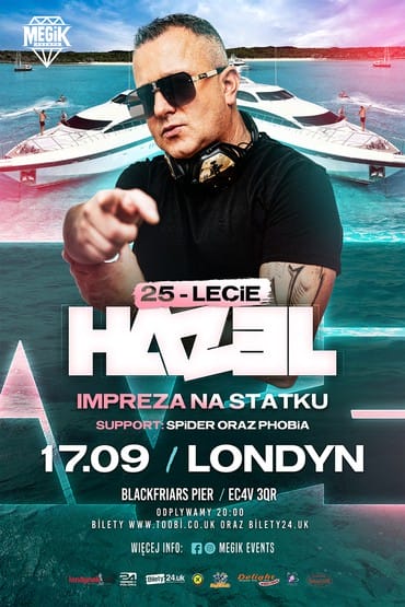 25-lecie DJ HAZEL - Impreza na Statku w Londynie 