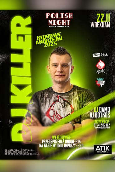 DJ KILLER WE WREXHAM  - KLUBOWE ANDRZEJKI 2025