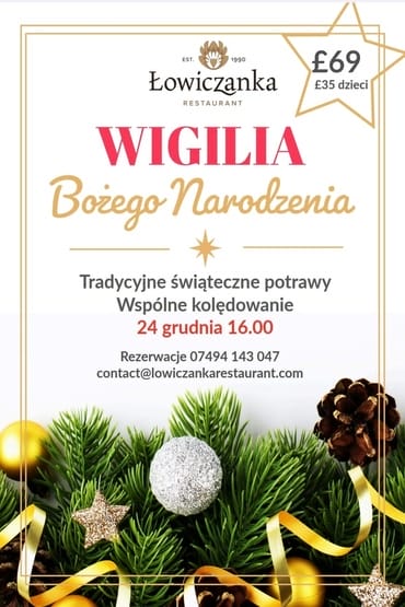 Wigilia | Restauracja Łowiczanka Hammersmith | Londyn