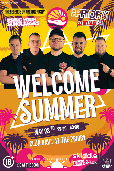 Welcome Summer!! Impreza w klubie Priory Aberdeen!!