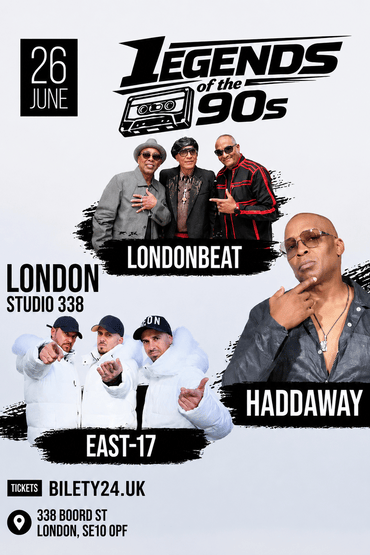 Haddaway | East 17 | Londonbeat -  LEGENDS of the 90s | London