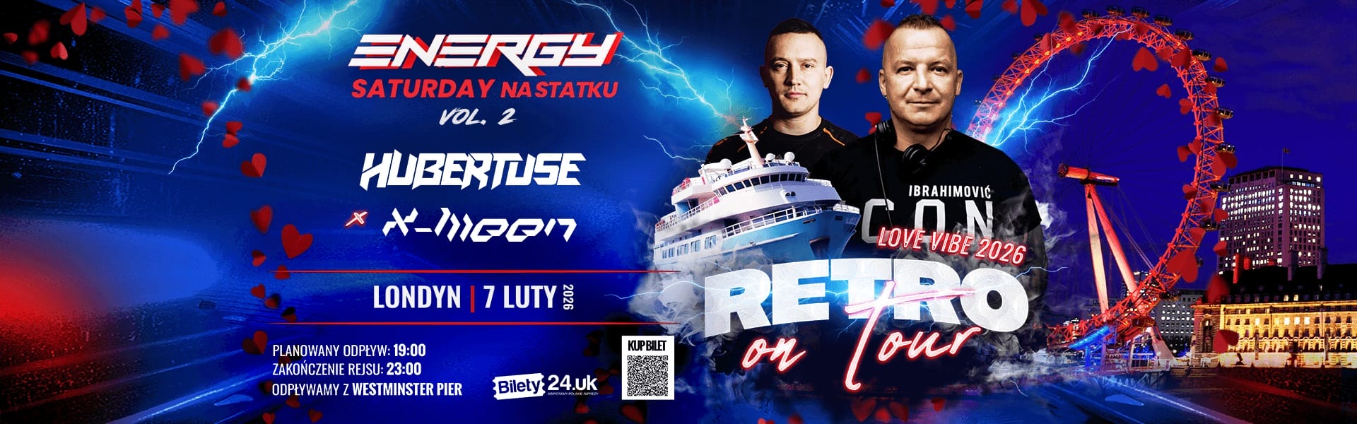 Chris standing up holding his daughter Elva